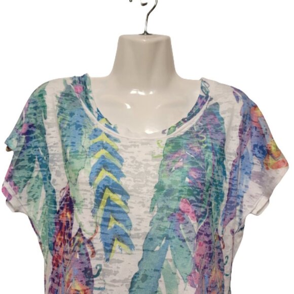 Floral Print Lightweight Blouse Top  Size L - Picture 2 of 10